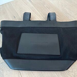 Alexander Wang Primal Leather, Canvas Large Black Tote